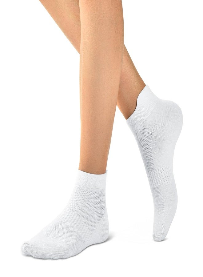 Walifrey Ankle Socks for Women, 6 Pairs Low Cut Athletic Socks for Women Running （White 6-8 - Image 2